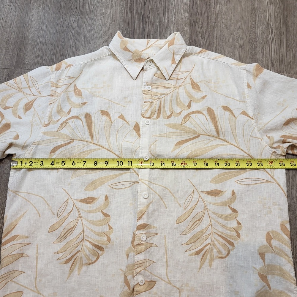 Cubavera Linen‎ Floral Hawaiian Men's Short Sleeve Button Shirt Size XL - Picture 6 of 8